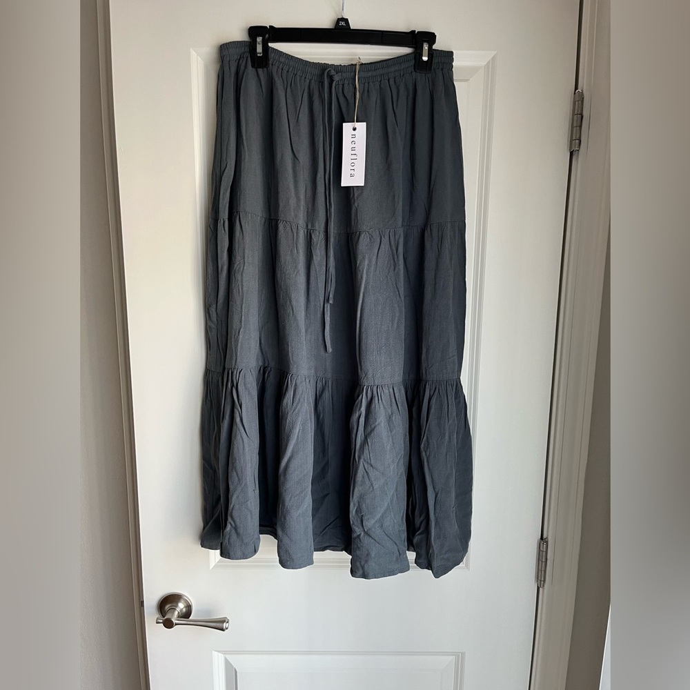 Neuflora Charleston Skirt in Dusty Blue